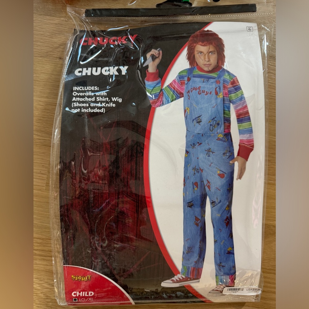 Chucky costume, kids L/XL